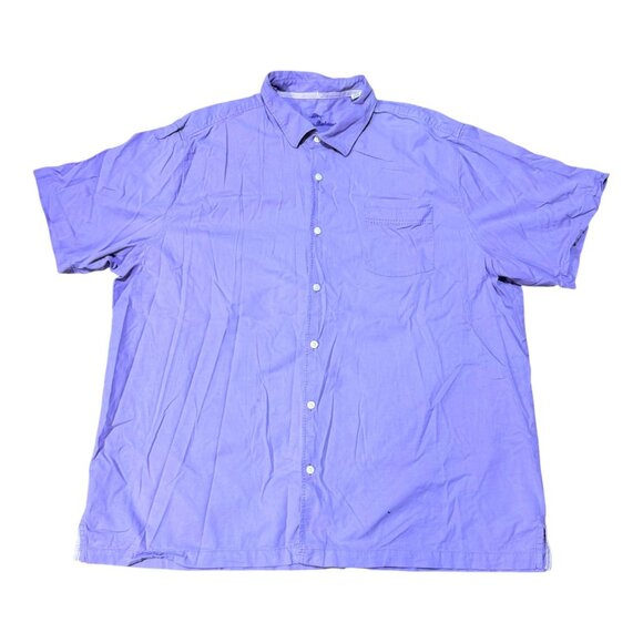 Tommy Bahama Mens 3XLT 3XL Tall Purple Short Sleeve Button-Up Shirt Beach READ - Picture 1 of 7